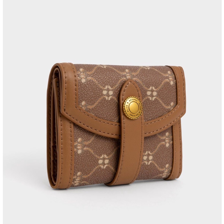 Ví ngắn nữ Charles & Keith da họa tiết sang trọng | Auth - Sing - Ảnh thật