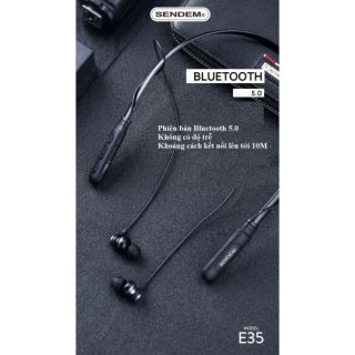 [CHÍNH HÃNG] Tai nghe Bluetooth thể thao đeo cổ sendem SD design e35 Bluetooth 5.0