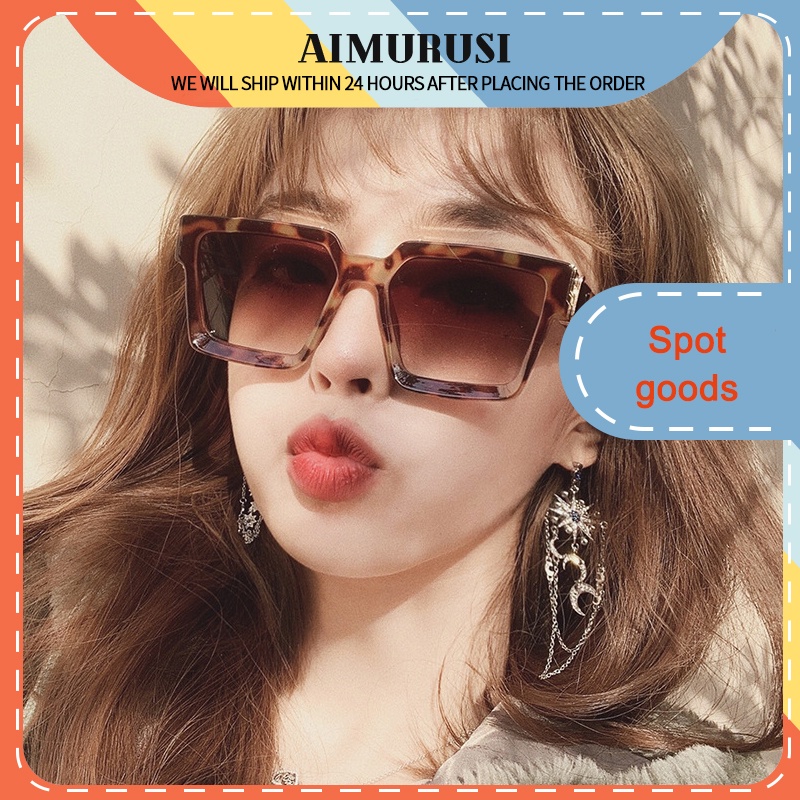 (AIMURUSI) COD Kính Mát Gọng Tròn Bản To Thiết Kế Mới Cao Cấp Thời Trang Theo Phong Cách Phương Tây