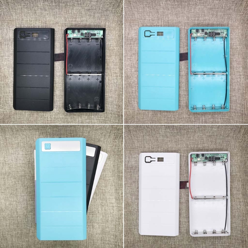 Hộp Sạc Dự Phòng 2 Cổng Usb 8x 18650 Có Đèn Led