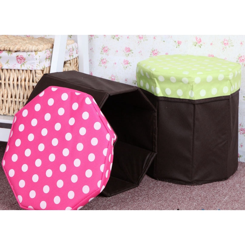 Ghế hộp đa năng gấp gọn có nắp đựng đồ tiện lợi kích thước chuẩn 25cm X 30cm.