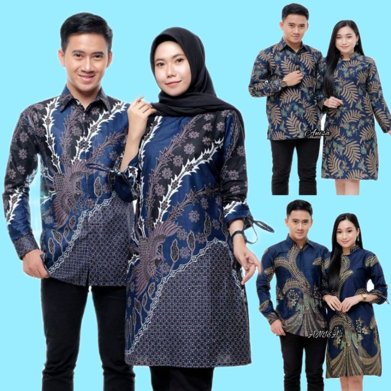 Mursyid Chính Thức Mới - Cặp Đôi Hiện Đại Batik | Áo Đôi Batik | Áo Dài Cặp Đôi Batik | Đôi Batik Dài M L XL XXL JUMBO