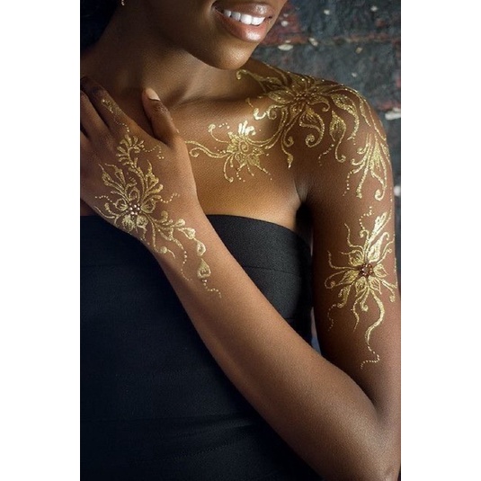 Hình xăm flash tattoo - metallic tattoo