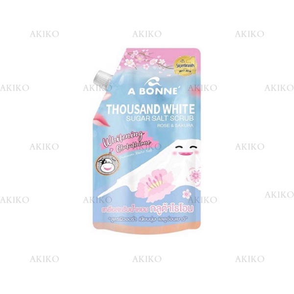 (Chính Hãng) Muối Tắm Tẩy Da Chết Giữ Ẩm Và Sáng Da A Bonne' Thousand White Sugar Salf Scrub #Rose & Sakura 350g