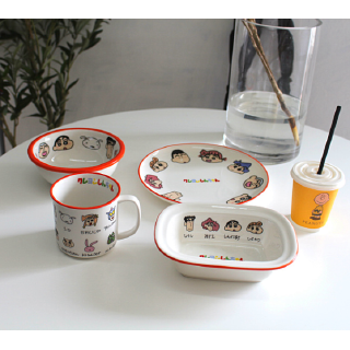 ⭐Móc Khóa Hình Động Vật Dễ Thương⭐Bộ Chén Đĩa Sứ Họa Tiết Cậu Bé Bút Chì Shin-Chan Dễ Thương