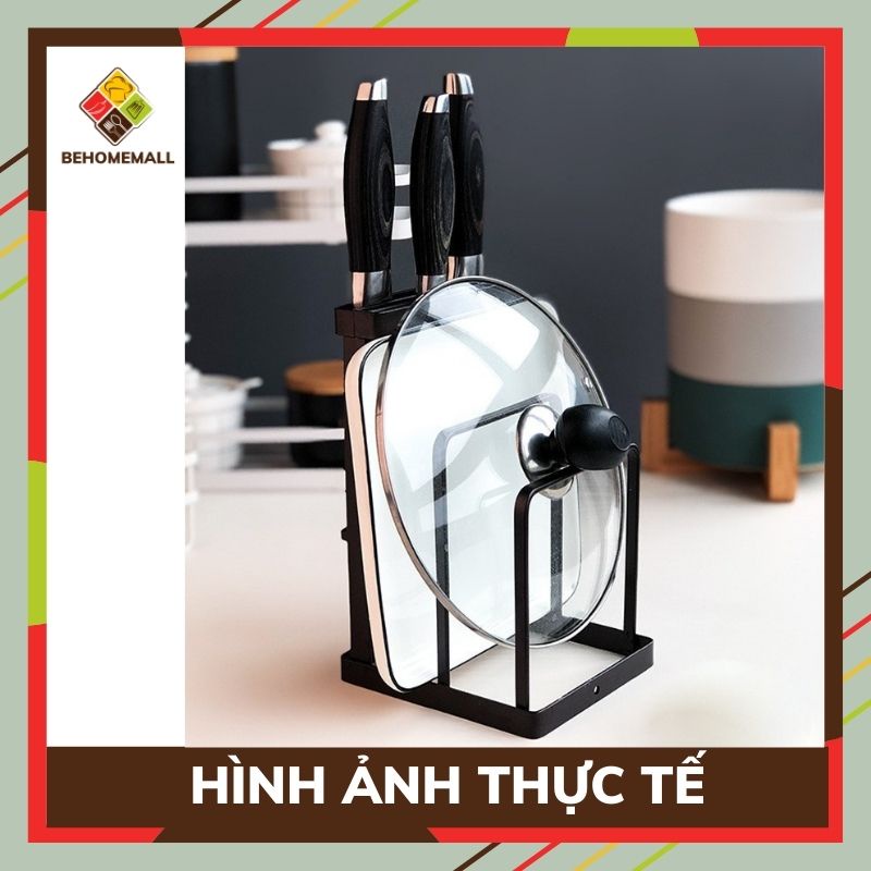 Kệ để dao thớt inox sơn tĩnh điện BEHOMEMALL giá để dao thớt nhà bếp hiện đại