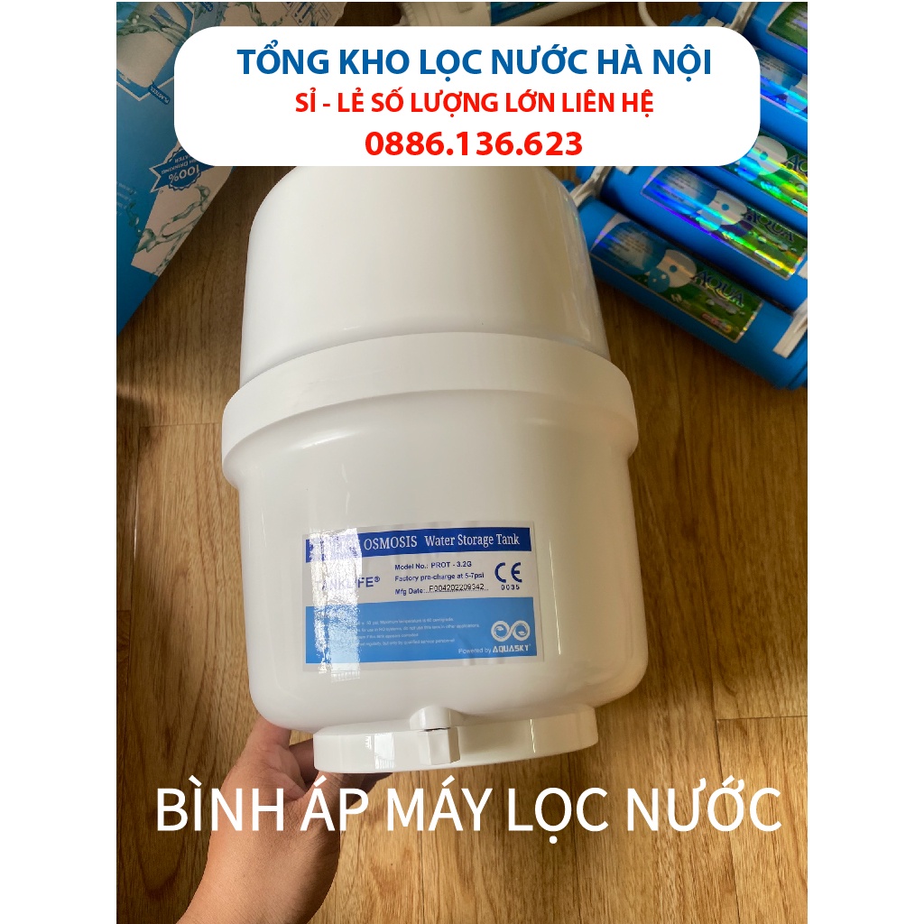 Bình áp máy lọc nước RO chính hãng sử dụng tất cả máy lọc nước chính hãng 8-10 lít
