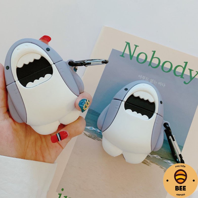 [Hàng Mới Về + Ảnh Thật] Case Airpod 1 2 Pro Vỏ Bao Đựng Tai Nghe Airpod Hình Cá Mập Siêu Dễ Thương - BEE SHOP