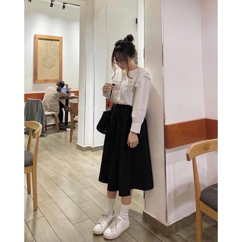 CHÂN VÁY ĐŨI HÀN TÚI XẺ (ảnh thật/sẵn), Chân váy Xếp Ly Chất Thô Ulzzang ( Hàng Quảng Châu) One Boutique | BigBuy360 - bigbuy360.vn