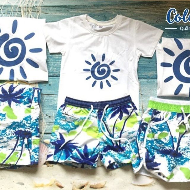 Đồng phục gia đình đi biển Quần áo đi biển nam nữ nguyên set đủ size cho bé trai gái và big size [giá sĩ] gồm 1 bộ