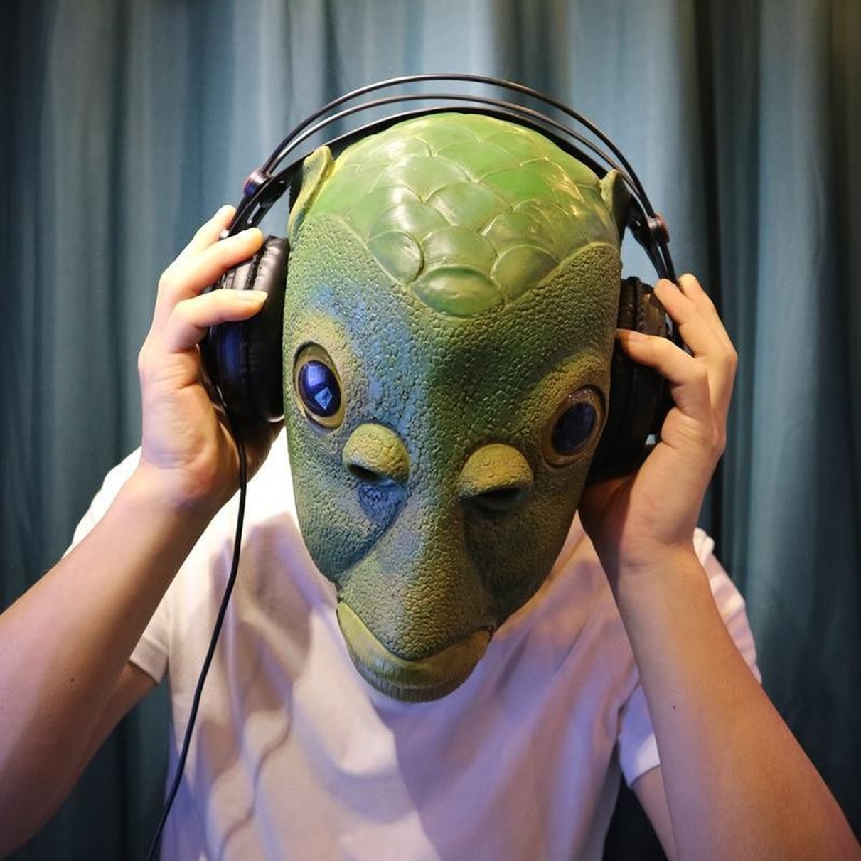 Mặt nạ hình đầu cá màu xanh lá cây vui nhộn độc đáo | BigBuy360 - bigbuy360.vn