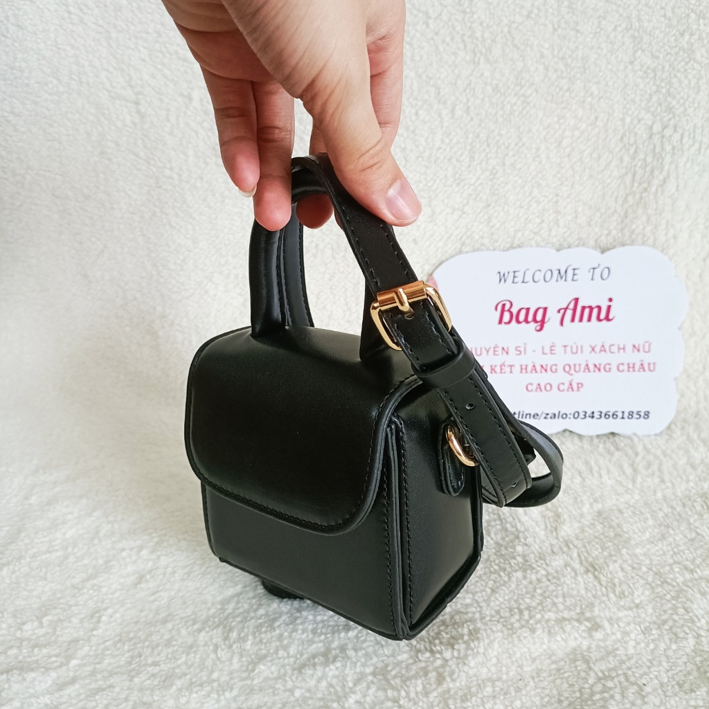 Túi xách nữ mini Quảng Châu cao cấp quai xách đeo chéo dáng hộp 03T2-HV