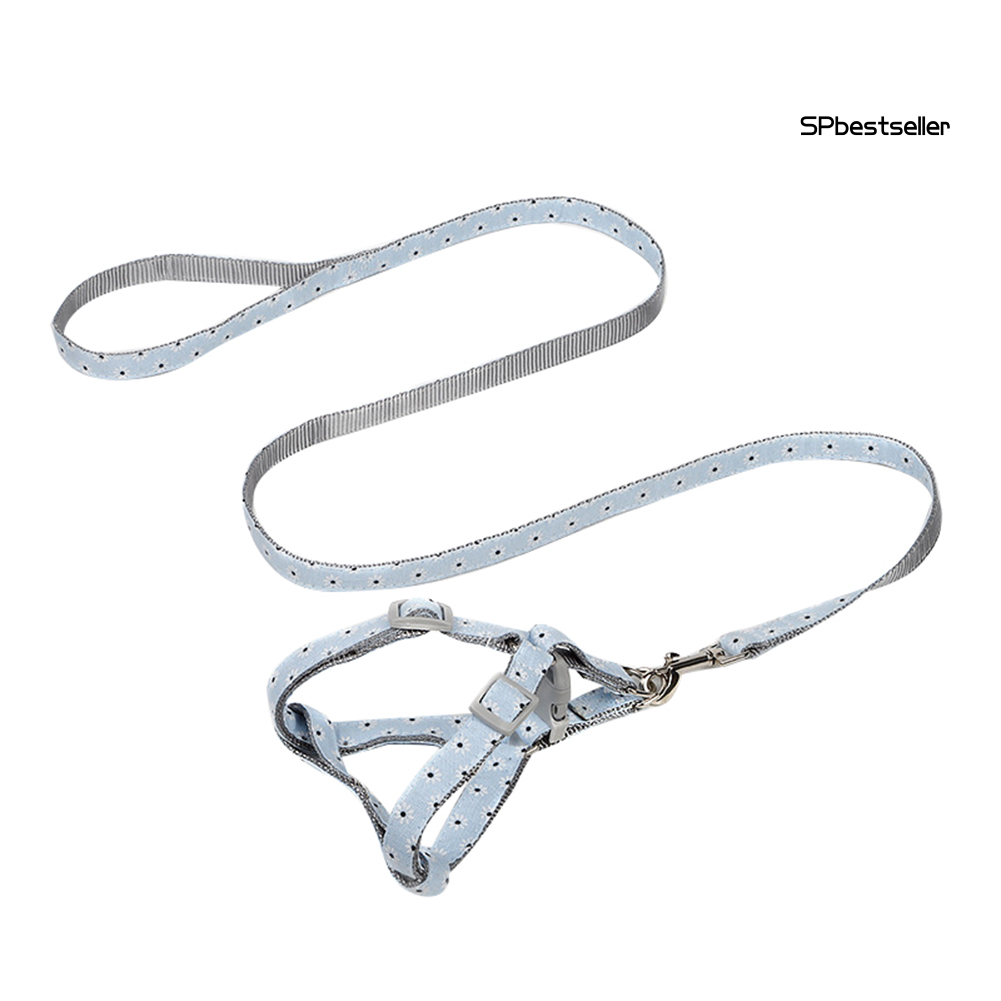 Dây đeo ngực cho thú cưng có dây kéo họa tiết dễ thương tiện lợi