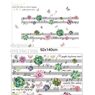 decal khuông nhạc hoa