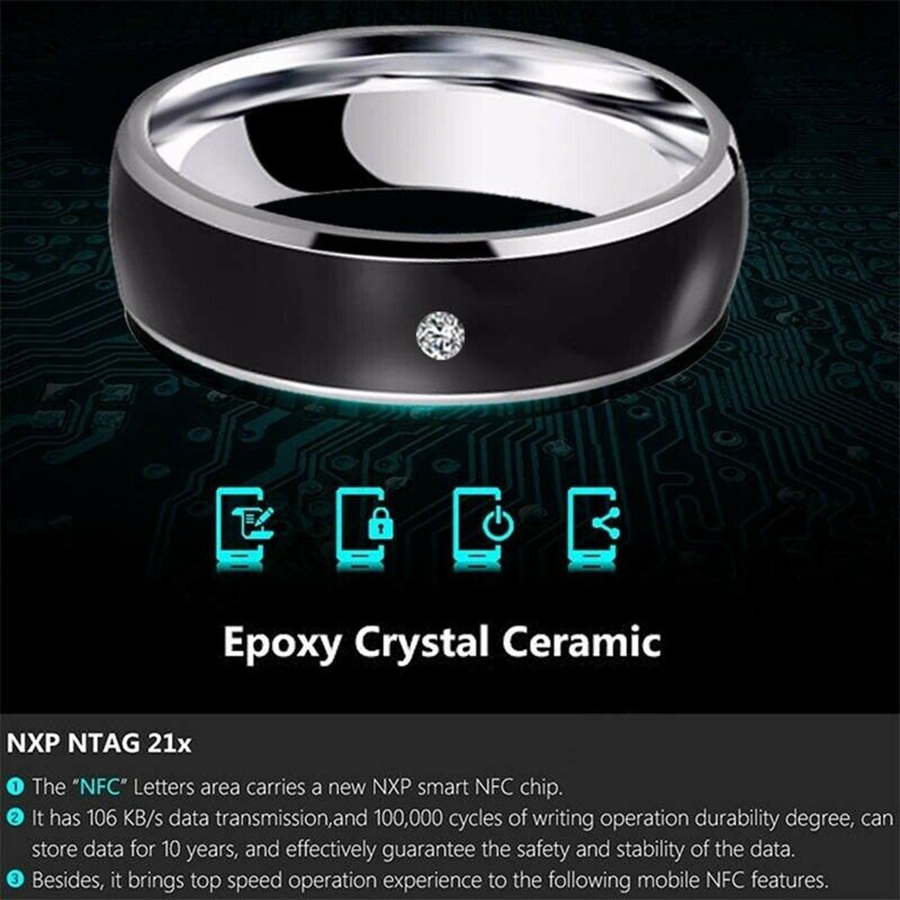 XIANSTORE Fashion Wearable Connect Waterproof Smart NFC Finger Ring NEW Android Phone Equipment Technology Multifunctional Intelligent/Multicolor