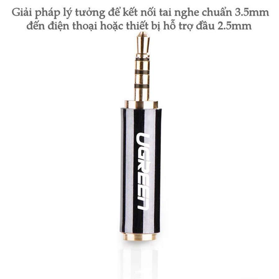 Đầu chuyển Audio 2.5mm sang 3.5mm Ugreen 20501 chính hãng - Hapustore