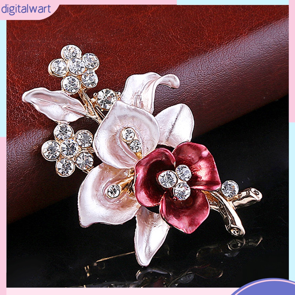 Trâm cài áo hình bông hoa đính đá sang trọng