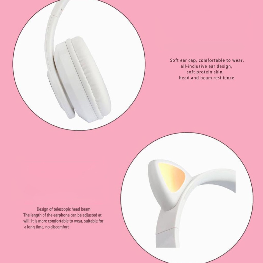 Tai Nghe Bluetooth 5.0 Không Dây Hình Tai Thỏ Có Mic | BigBuy360 - bigbuy360.vn