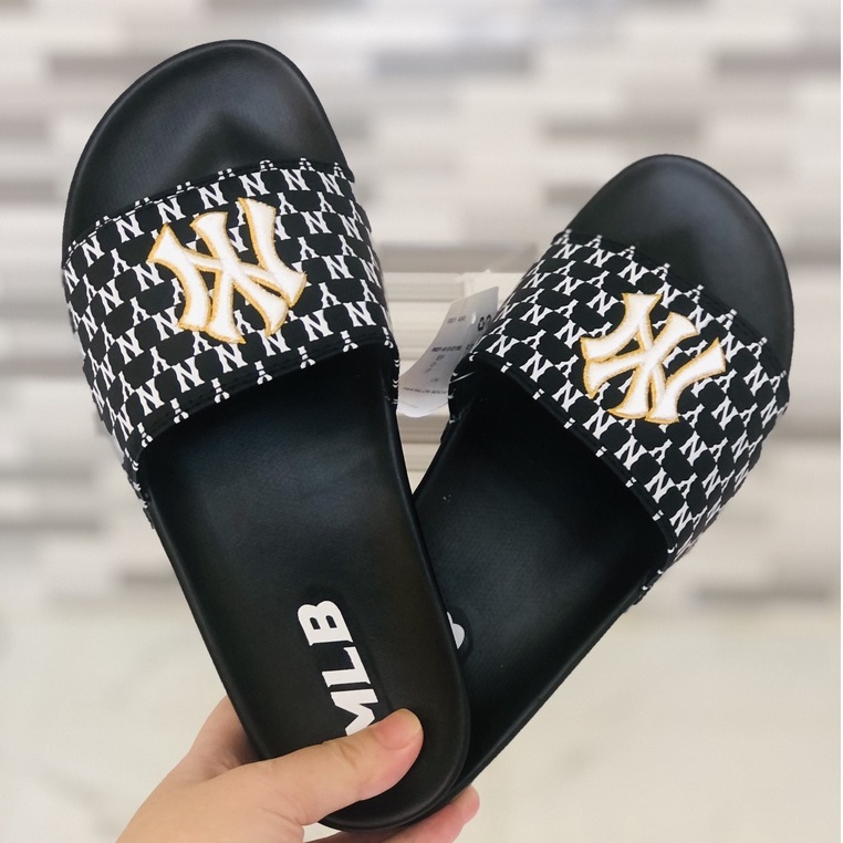 Dép unisex 𝐌𝐋𝐁 𝗡𝗬 nữ ❤️FREESHIP + Hộp❤️ dép mlb gv quai ngang thể thao nữ Thêu NY nỗi nhiều màu