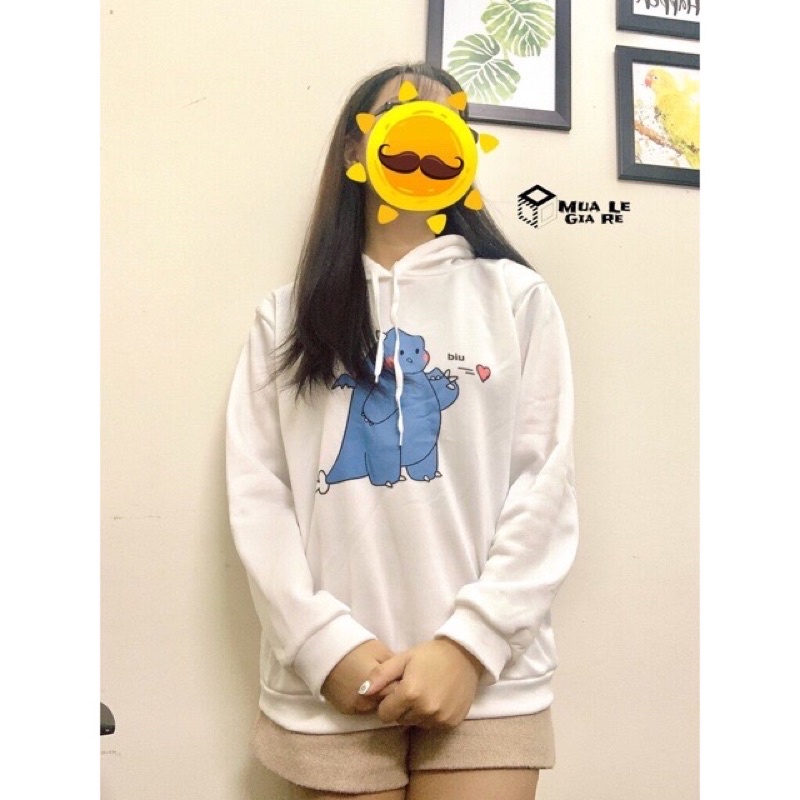 Áo hoodie in hình Khủng Long Bắn Tym Đáng yêu 🧮FREESHIP🧮 Áo khoác nỉ nam nữ | BigBuy360 - bigbuy360.vn