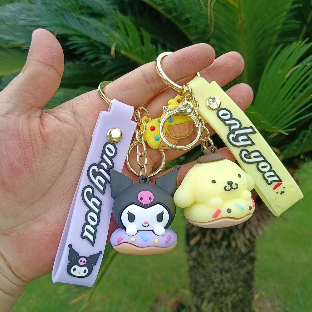 Móc Khóa Hình Hoạt Hình My Melody Pompom Purin Kuromi Cinnamoroll Kitty