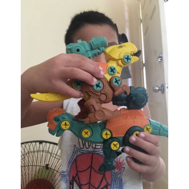 Bộ 3 Khủng Long Lắp Ráp Đồ Chơi Khủng Long Có Bắn Đạn Cho Bé Đồ Chơi Lắp Ráp Mô Hình