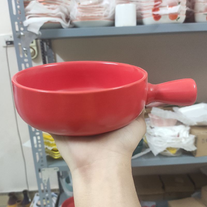 Bát Đĩa Decor Bát Ăn Cơm Bộ Chén Dĩa Sứ Mầu Đỏ Dễ Thương Cute Cao Cấp S21