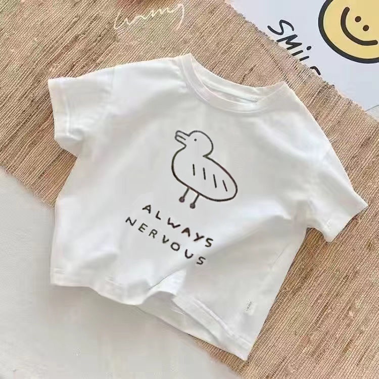 Áo Thun Cotton Ngắn Tay Phong Cách Mới 2022 Cho Bé Gái Dễ Phối Đồ