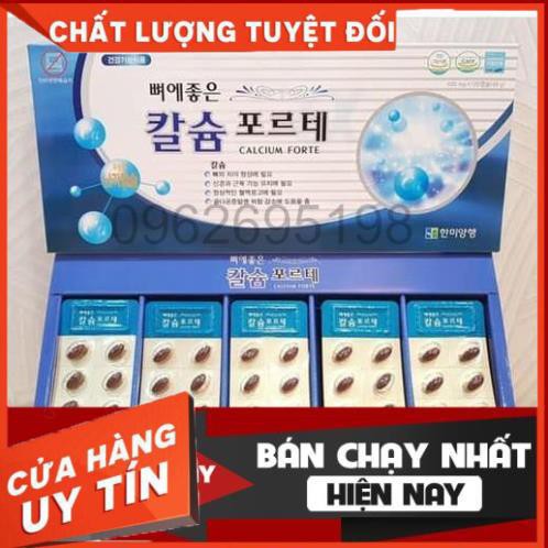 Viên uống bổ sung canxi HANMI Hàn Quốc hộp màu xanh 120 viên - 400mg (Calcium Forte)