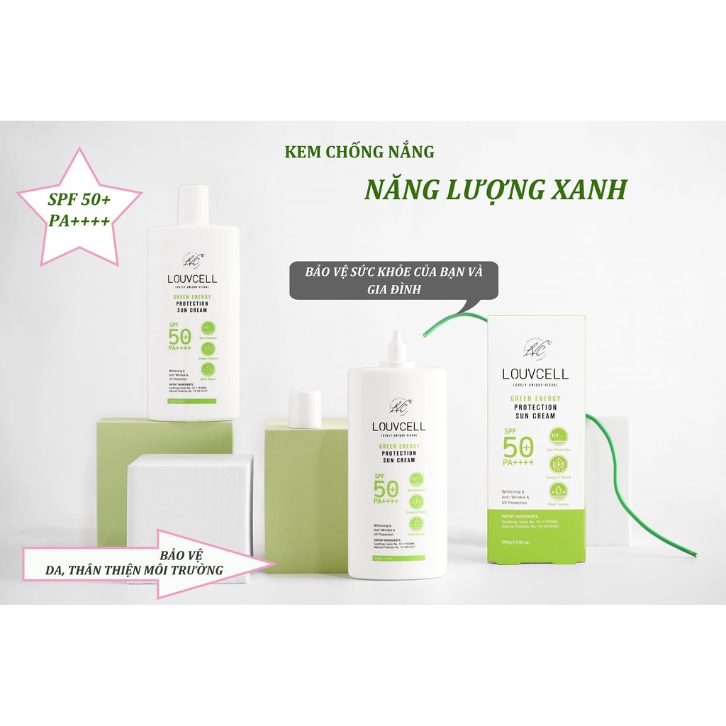 Kem chống nắng body Green Energy Louvcell 200ml