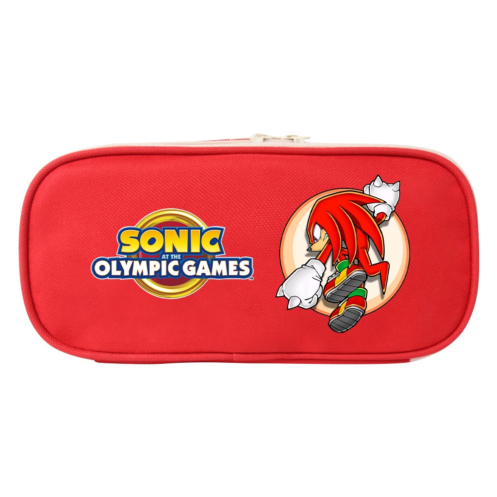 Túi Đựng Bút Vải Canvas Đa Năng Họa Tiết Hoạt Hình Sonic The Hedgehog Cho Học Sinh