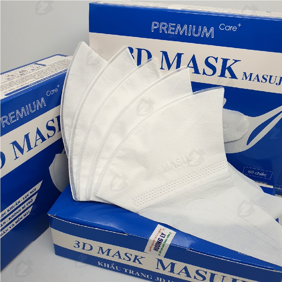  Khẩu Trang 3D Mask Masuji Công Nghệ Dập Nhật Bản ( Hộp 50 Cái )