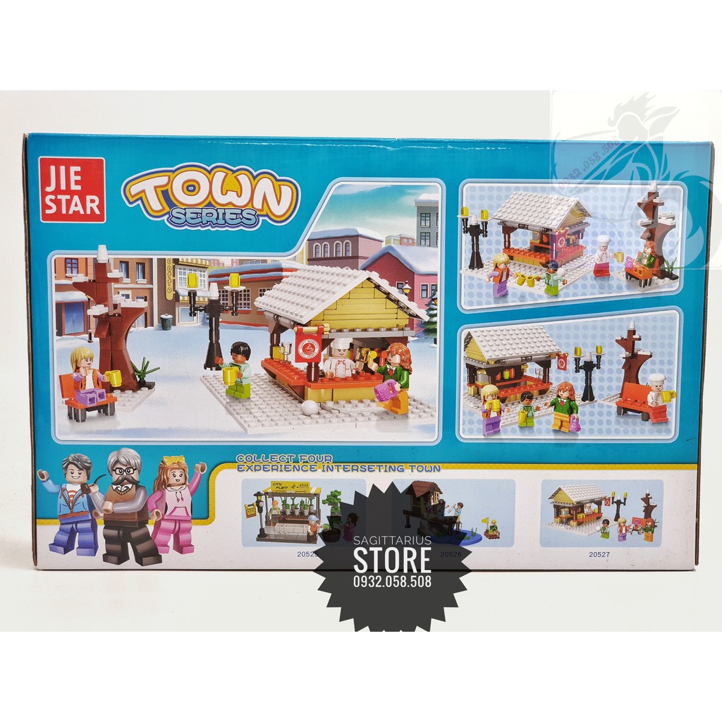 [Hot] Lego Jie Star 20527 Lắp Ráp Cửa Hàng Bán Thức Uống Nóng Mùa Đông ( 229 Mảnh ) [Hàng Có Sẵn]