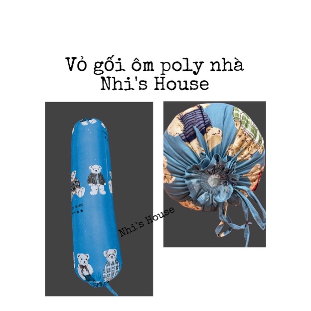 Vỏ gối ôm theo bộ ga gối Poly kích thước 35x100
