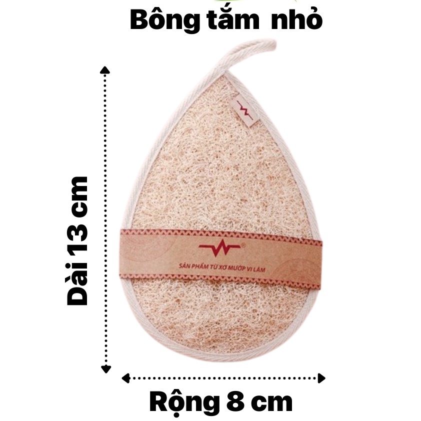 Bông tắm xơ mướp tự nhiên chà lưng tẩy da chết handmade