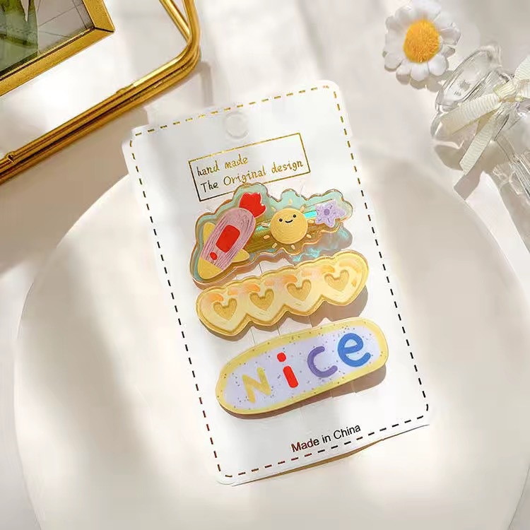 Kẹp Tóc Họa Tiết Hoạt Hình Dễ Thương Cho Bé Gái