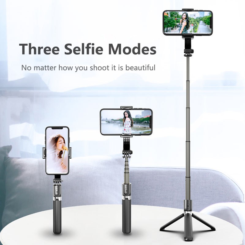 GẬY SELFIE GIMBAL - GẬY CHỤP HÌNH  TAY CẦM CHỐNG RUNG ĐIỆN TỬ Gimbal L08. GẬY Selfie CÓ Bluetooth-GIÁ ĐỠ 3 CHÂN