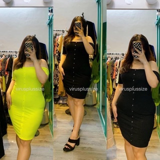 Plussize đầm body rớt vai f21 plus xuất xịn outlet sale bigsize