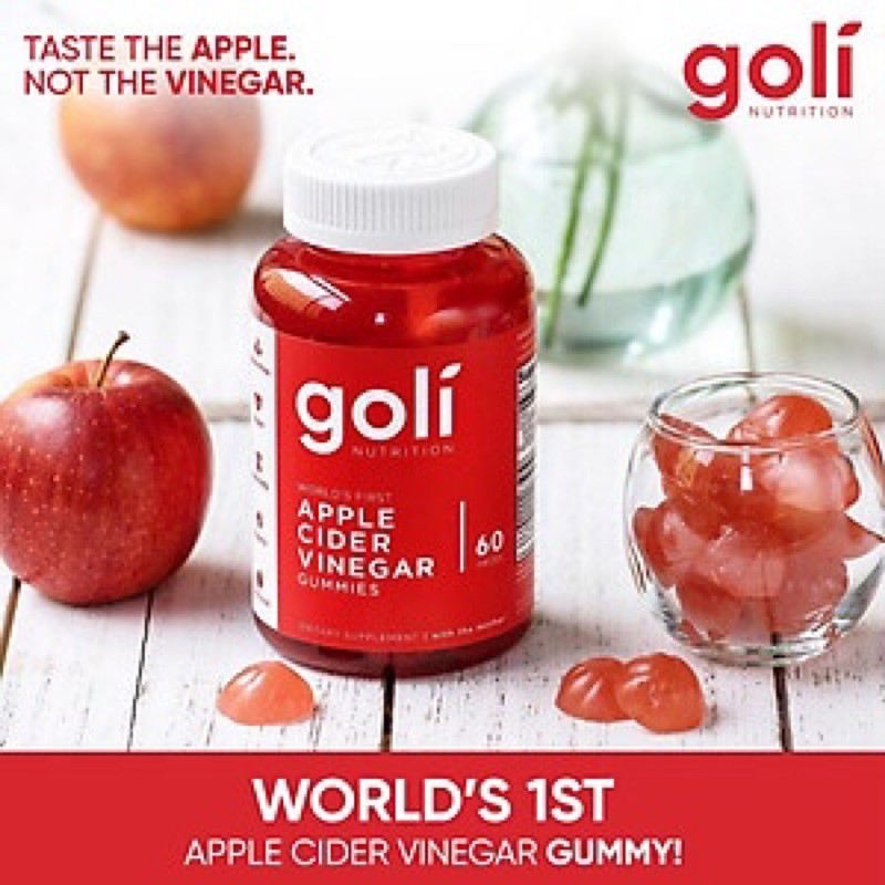 Kẹo Dẻo Giấm Táo Giảm Cân GOLI Apple Cider Vinegar Gummies 60 viên của Mỹ