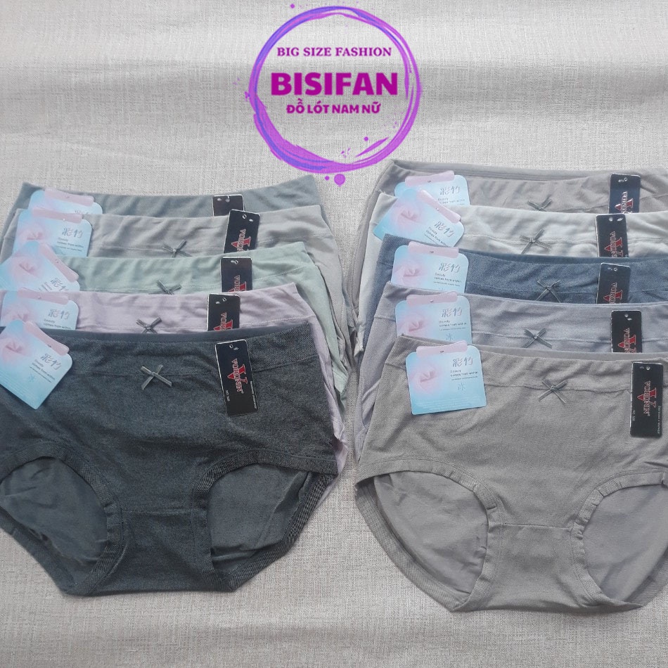 Quần lót nữ cạp cao Q528 Quần muối tiêu tối mầu chất đẹp big size 3XL co dãn cực tốt from to cho người 55-80kg | BigBuy360 - bigbuy360.vn
