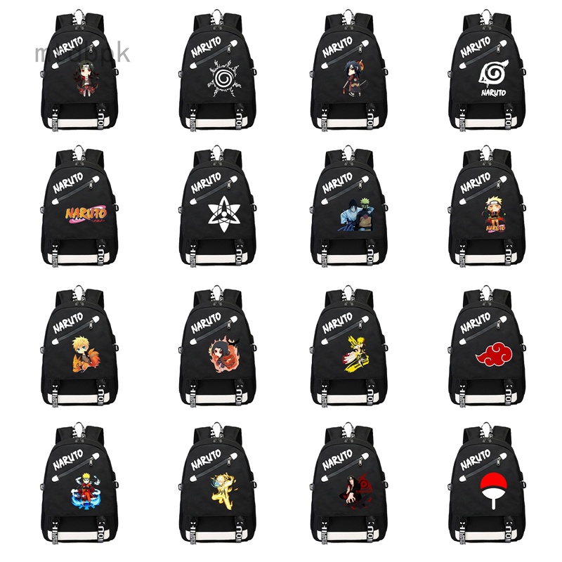 Ba Lô Đi Học Kakash Uchiha Itach USB Sức Chứa Lớn Mẫu Mới Dành Cho Học Sinh Tuổi Teen