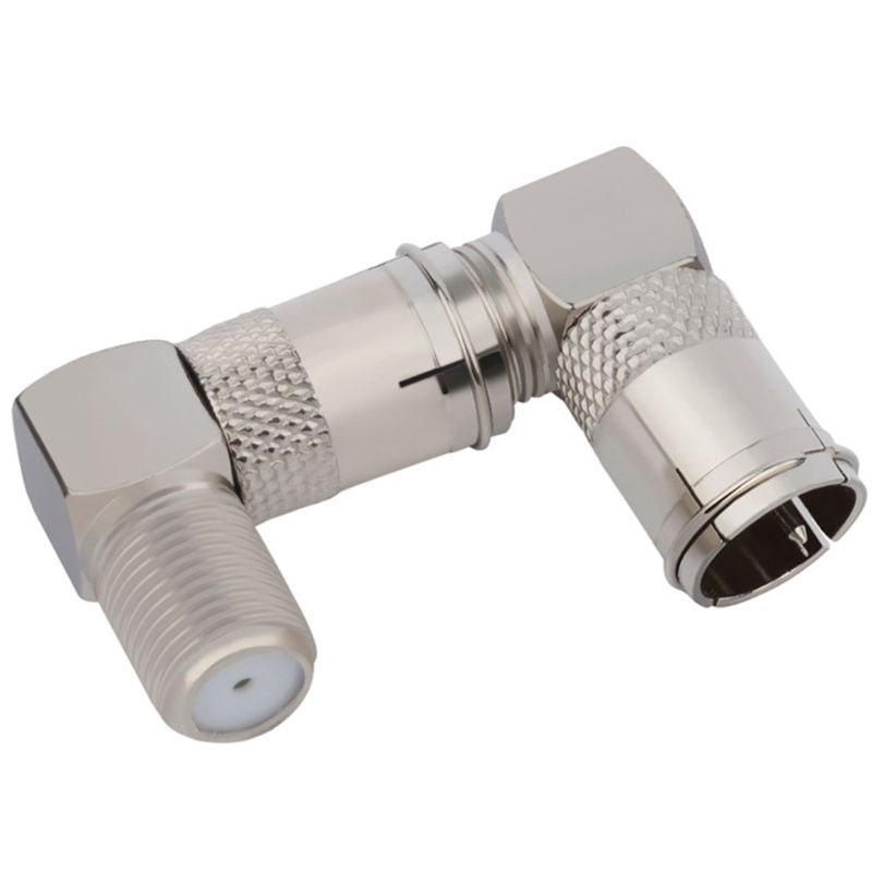Set 5 Đầu Nối Dây Cáp Chữ F Male Sang Female 90 Độ