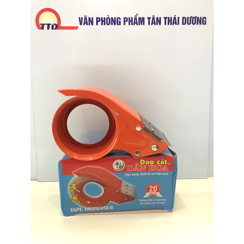 Cắt băng dính cầm tay 5 cm và 7 cm Dân Hoa_ tiện dụng_giá rẻ