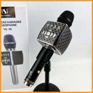 Micro karaoke bluethooth YS 95, micro không dây kết nối bluetooth tích hợp loa hát karaoke, âm thanh tuyệt đỉnh, cao cấp