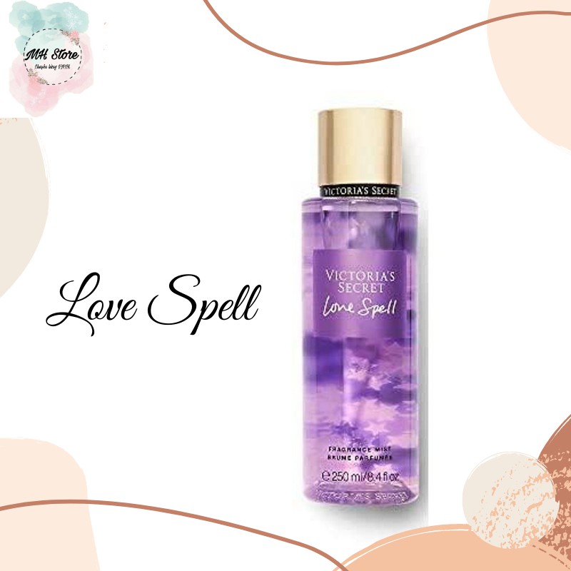 🌸 Xịt Thơm Body mist Victoria ’s Secret  🌸🌸Aqua Kiss, Love Spell, Velvet Petals, Amber