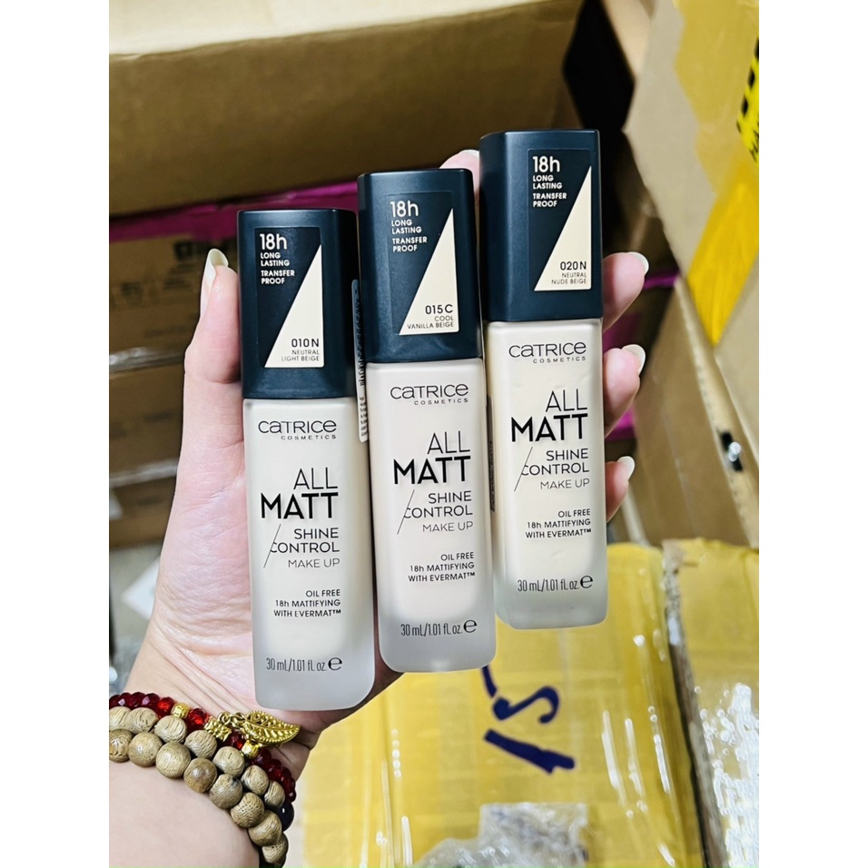 Kem Nền Catrice All Matt Shine Control Make Up 18h Long Lasting Transfer Proof