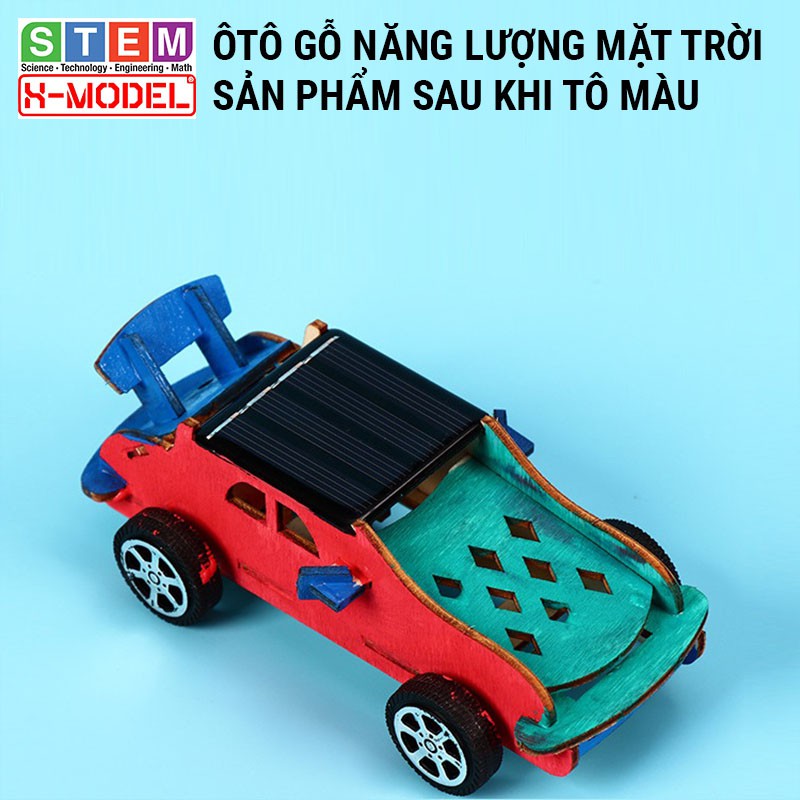 Xe ôtô gỗ năng lượng mặt trời X-MODEL ST9 cho bé, Đồ chơi sáng tạo DIY|Do it Yourself [ Giáo dục STEM, STEAM]