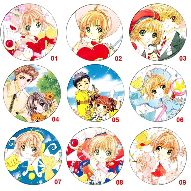 Huy hiệu anime sakura mẫu ngẫu nhiên