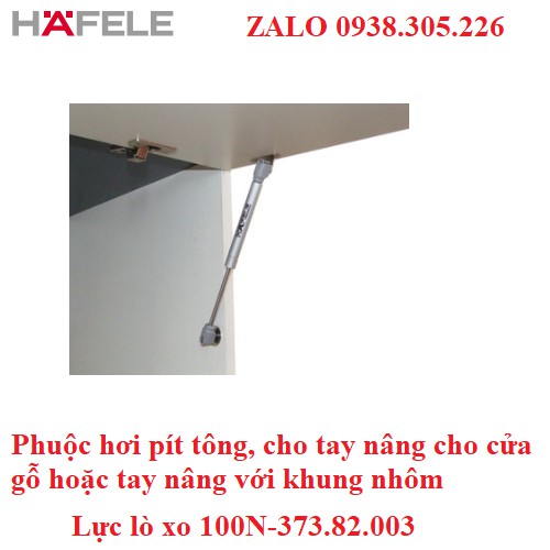 Phuộc hơi pít tông, cho tay nâng cho cửa gỗ hoặc tay nâng với khung nhôm,lực lò xo 100N 373.82.003