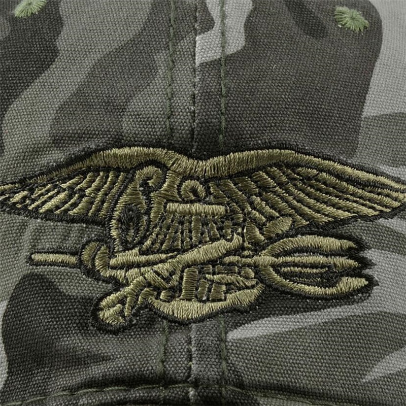 Mũ lưỡi trai họa tiết in logo phong cách quân đội mỹ cá tính